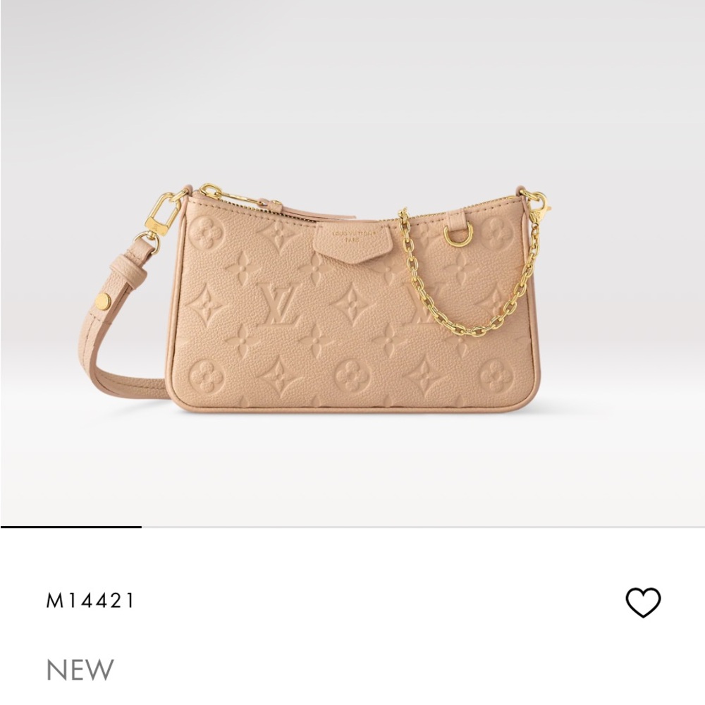 Louis Vuitton Tan Clutch with Monogram Embossed Leather